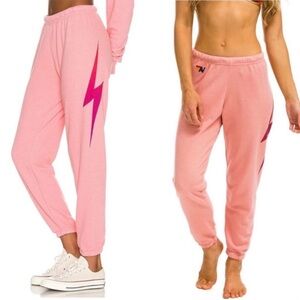 Aviator Nation Bolt Fade Pink Sweatpants